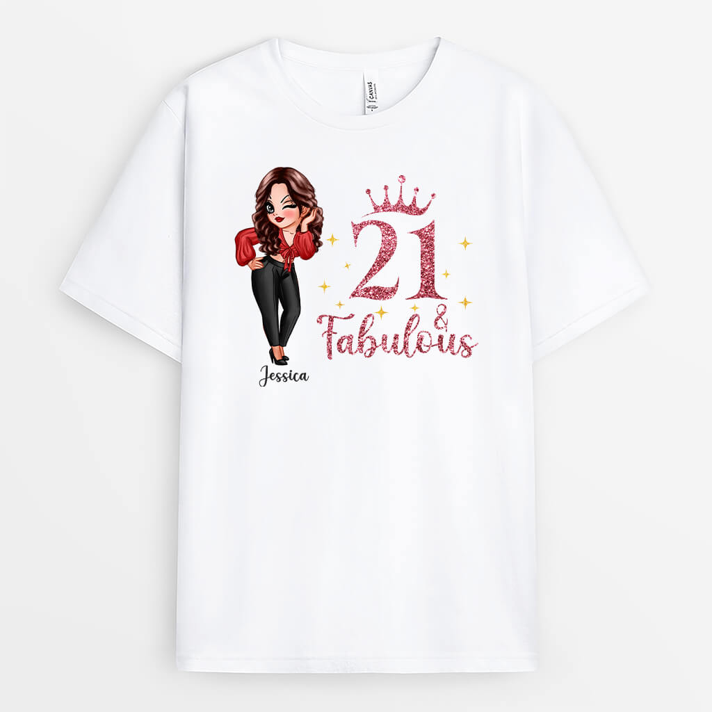 21 and Fabulous T-Shirt – Personalized Birthday Tee