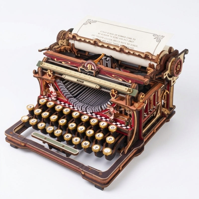 Mechanical Typewriter Wooden 3D Puzzles