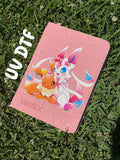 Ribbon Fairy & Fox Cub Duo Binder - hand-painted Pastel Pink card binder cover