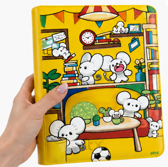 Hand-Painted Family Rat Cozy Room 4/9/12-Pocket Binder