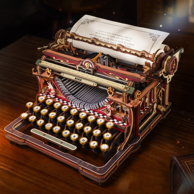 Mechanical Typewriter Wooden 3D Puzzles