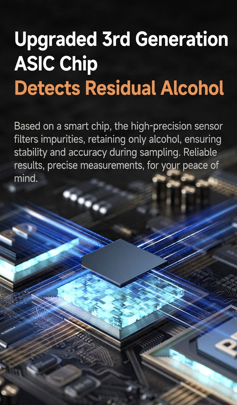 Rechargeable Breathalyzer, Alcohol Tester, Breathalyzer, Non-Contact Measurement