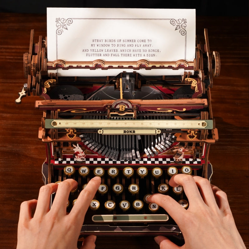 Mechanical Typewriter Wooden 3D Puzzles