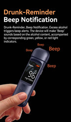 Rechargeable Breathalyzer, Alcohol Tester, Breathalyzer, Non-Contact Measurement