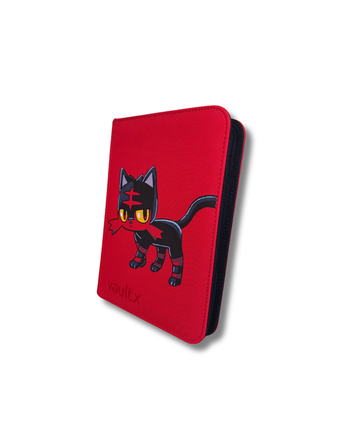 4-Pocket Red Kitten Binder