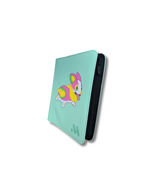 【100% Hand-Painted】4-Pocket Corgi Top Loader Binder