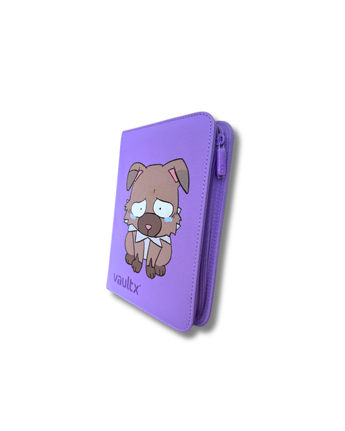 【100% Hand-Painted】4-Pocket Crying Dog Binder