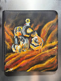Molten Nut Titan Binder - hand-painted Molten Gold card binder cover